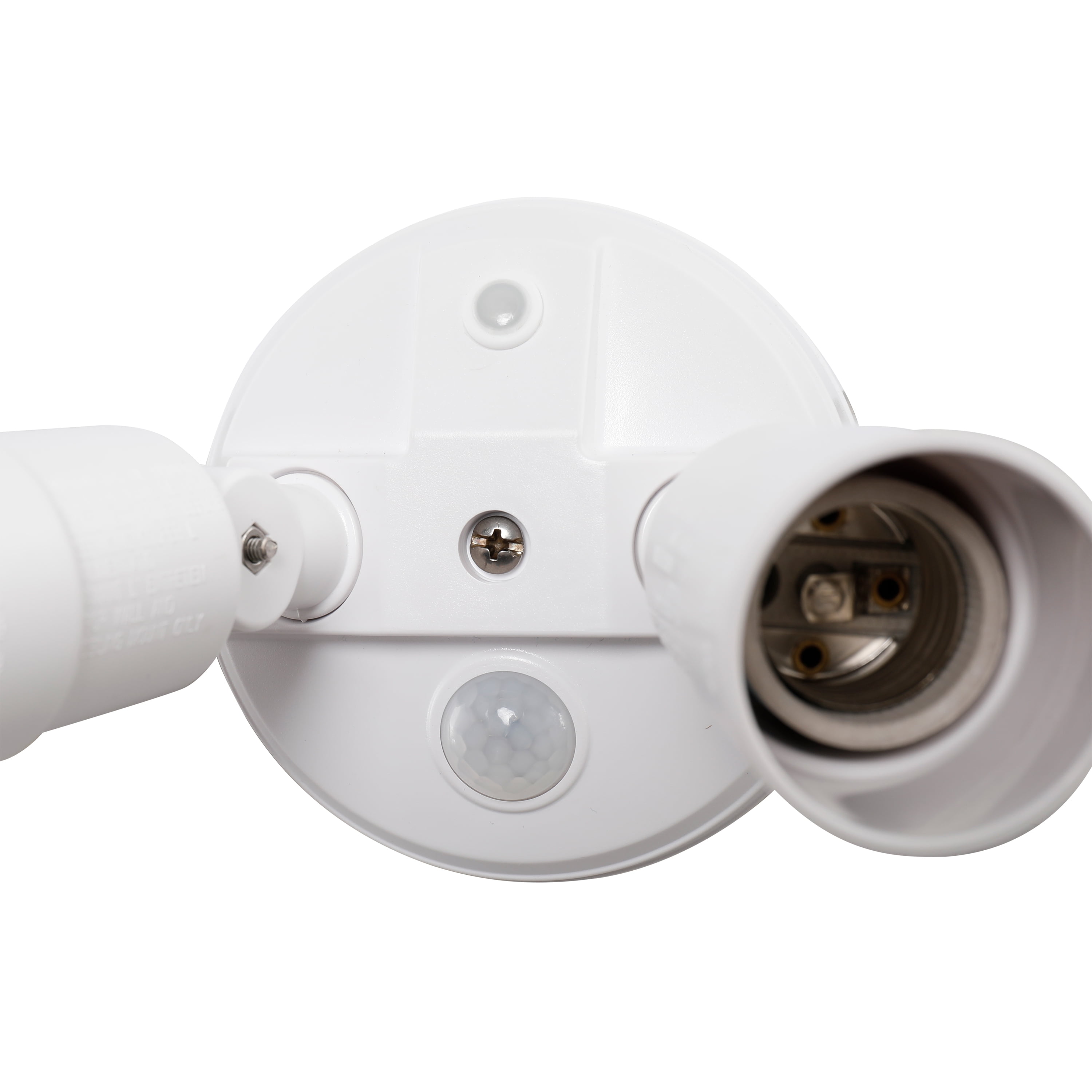 Hyper Tough Dual Head Hardwired Security Light 180-Degree Detection (Bulbs Not Included)