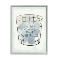 Stupell Industries Laundry Reminder Phrase Typography Painting Gray Framed Art Print Wall Art, 16 x 20