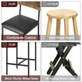 thumbnail image 3 of AKDSteel Bar Stools Set of 4, Upholstered Counter Height Bar Stools with Backrest and Footrest, Kitchen Barstools for Island, Counter Bar, Easy Assembly, Rustic Brown, 3 of 9