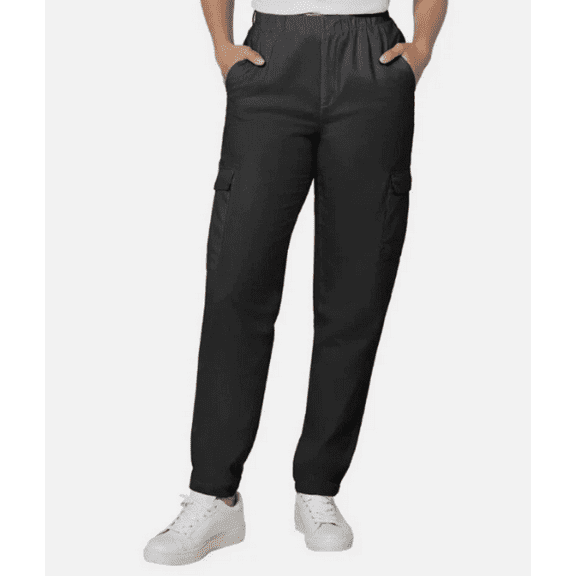 GAP Ladies Twill Pull On Cargo Pants with Pockets Large Black