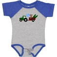 thumbnail image 3 of Inktastic Plaid Christmas Tractor With Cute Reindeer Boys or Girls Baby Bodysuit, 3 of 5