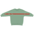 thumbnail image 4 of Aihuaihua I Love You This Much Sweatshirt Unisex, Letter Across Sleeves Sweatshirt Crew Neck Pullover Oversized Tops for Couples Family Hug Shirt Gifts for Women, 4 of 7