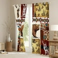 thumbnail image 3 of YST Rustic Cabin Curtains&nbsp;&&nbsp;Drapes Bohemian Aztec Curtains,Woodland Animals Bear Moose Elk Deer Blackout&nbsp;Curtains,Indian Tribal Geometry Diamond Retro Western Home Decor, 3 of 6