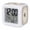 Gray Slate Pearl Silver Beige, variant on Field Mouse Digital Alarm Clock for Bedrooms, Smart LED Alarm Clock with 7 Color Changing Night Light, Farmhouse Grey Plaid Vintage Animals Silent Wake Up Clocks for Sleep Study Cooking 3.2"x3.2"