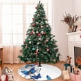 thumbnail image 7 of Sikiie Blue Flying Butterflies 30-48 inches {designName} Print Christmas Tree Skirt Snowman Xmas Tree Skirt with Edge Christmas Decorations for Holiday Party36", 7 of 7