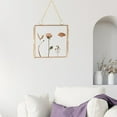 thumbnail image 4 of Wall Hanging Picture Frame Dual Sided Dried Flowers Portrait Clips Clear 80x80mm, 4 of 8