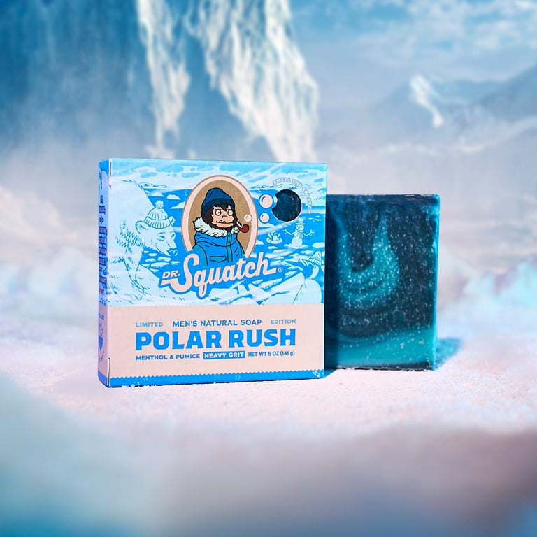 Dr. Squatch Limited Edition Natural Bar Soap for Men, Polar Rush