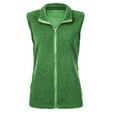 thumbnail image 3 of MRULIC coat for women Women Pocket Zipper Solid Color Jacket Plush Sleeveless Lapel Vest Loose Coat Women's Fleece Jackets Coats Green + XL, 3 of 8