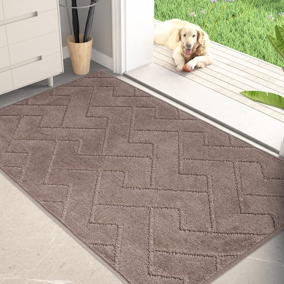Felpudo Purrugs Dirt Trapper, 80 x 120 cm, antideslizante, lavable, gris