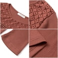 thumbnail image 5 of UVN Blouses for Women Fall Long Sleeve Crewneck Dressy Shirts Casual Waffle Knit Hollow Out Tunic Tops, 5 of 7