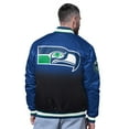 thumbnail image 2 of Men's Starter Royal Seattle Seahawks Pass Rush Varsity Full-Snap Jacket, 2 of 2