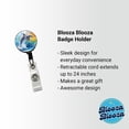 thumbnail image 2 of Dolphin Jumping In Ocean Watercolor Retractable Reel ID Badge Key Card Name Tag Holder with Clip, 2 of 7