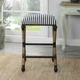 thumbnail image 3 of Uttermost Braddock 28" Iron and Fabric Backless Counter Stool - Black/Navy/Cream, 3 of 7