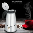 thumbnail image 3 of Stainless Steel Coffee Maker Portable Mocha Pot for Home Office Travel Kitchen, 3 of 7