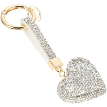 Rhinestones Alloy Girl Birthday Gifts Girls Heart Keychain Accessories Bulk Miss