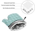 thumbnail image 6 of Pofeuu Blue Print Print Oven Mitts and Pot Holders 4 pcs Set,High Heat Resistant 500 Degree Extra Thicken Long Kitchen Cotton Oven Glove for Cooking, 6 of 6