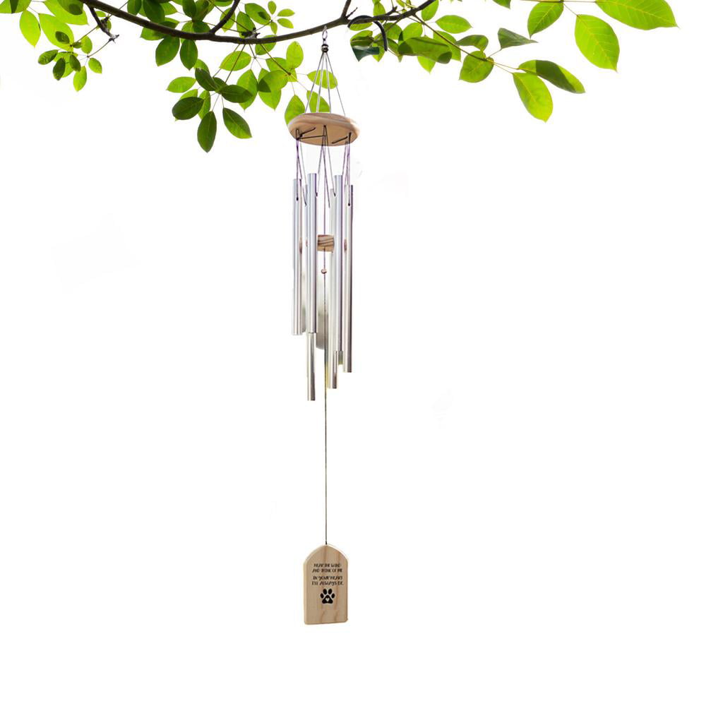 Pet Memorial Stones with Wind Chime HMGYGS Pet Memorial Gifts Memorial for Dog or Cat 