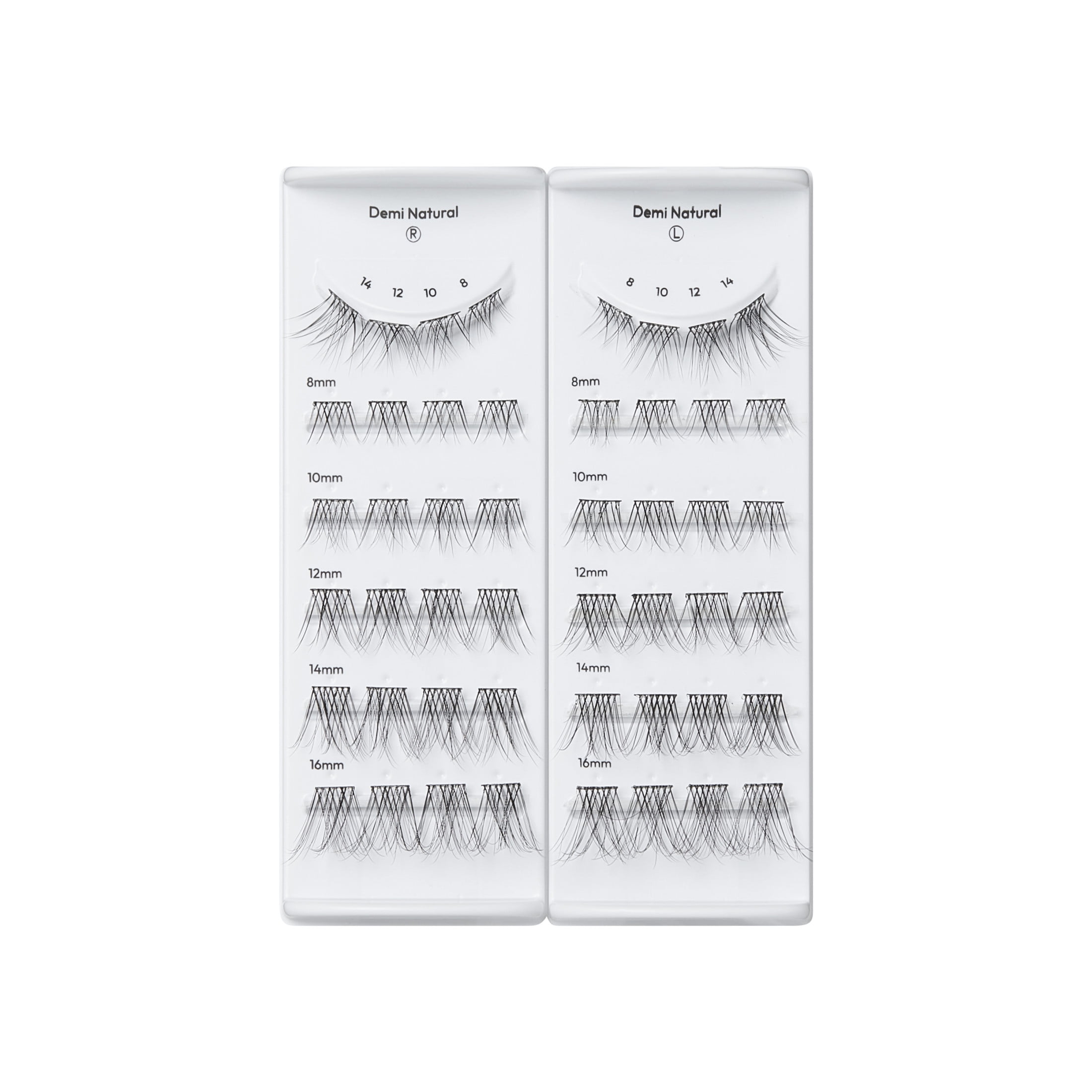 KISS imPRESS Long Lasting Pre-Glued Lash Clusters Kit, Demi Natural, 48 Self Adhesive Eyelashes