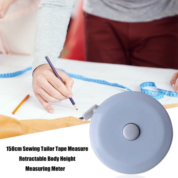 Medidor de medición de escala retráctil de cinta métrica a medida de costura suave de 150 cm/60 pulgadas Ndcxsfigh Para estrenar
