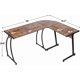 thumbnail image 2 of HHQHHQA  L-Shaped Corner Desk Computer Gaming Desk - 58 Inch Modern Home PC Table Office Writing Workstation, Rustic Brown, 2 of 6