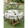 thumbnail image 4 of Outdoor Tablecloths with Umbrella Hole & Zipper, Sage Green Wildflower Round Tablecloth 54 Inch, Classic Florals Farmhouse Botanical Waterproof Table Cloth, Patio/Pool/Picnic Table Covers, 4 of 8