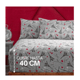 thumbnail image 2 of Juego de Sábanas Matrimonial Suave Blancos Estampado Love Belug Gris, 2 of 5
