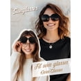 thumbnail image 2 of TINHAO Oversized Square Fit Over Glasses Sunglasses for Women with Hard Case, Trendy Polarized UV400 Wear Over Prescription Glasses Stylish Fashion, 2 of 6