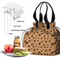 thumbnail image 4 of Sunflower Drawstring Lunch Bag Women - Drawstring Lunch Bag Insulated for Work Office - Stain-Resistant Large Lunchbags for Women with Multi-Pockets, 4 of 6