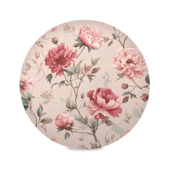 Round Placemat Heat Resistant & Wrinkle-Free Dining Table Decor Placemat For Home & Weddings Flowers
