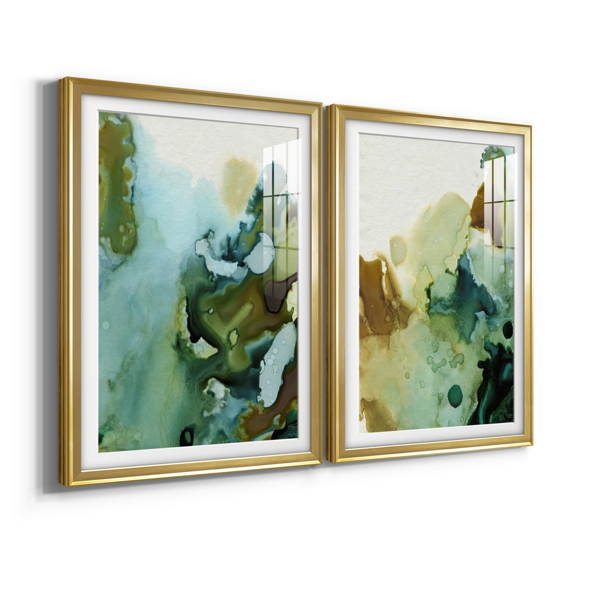 Wexford Home Water and Earth I Premium Framed Print, 18.5" x 24.5" - Ready to Hang, Gold (Set of 2)