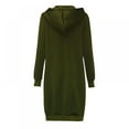 thumbnail image 4 of EIMELI Sweat à Capuche Long pour Femmes Tunique Veste en Polaire d'Hiver Tricotée Décontractée à Fermeture Éclair, 4 of 12