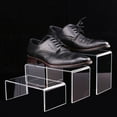 thumbnail image 2 of 3PCS Acrylic Display Shoe Risers Clear Retail Display Stand U Shaped Shelf Showcase Rack for Toy Bag Cosmetic (M), 2 of 8