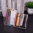 thumbnail image 3 of Trianu 2 Pcs Acrylic Pen Pencil Holder 3 Compartments Clear Pencil Pen Holder Organizer Acrylic Makeup Brush Holder Acrylic Pencil Organizer Cup for Office Home, 3 of 9