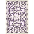 thumbnail image 1 of Safavieh Cambridge Collection CAM123K Handmade Moroccan Premium Wool Area Rug, 6' x 9', Purple / Ivory, 1 of 4