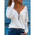 thumbnail image 2 of Blusa Informal de Manga Larga Alegría Market Con Estampado de Corazones Y cremallera Cuello en V, 2 of 4