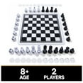 thumbnail image 3 of Spin Master Games, Cardinal Classics, Black and Clear Chess, Checkers Set with Glass Gameboard, Ages 8 and up, 3 of 8