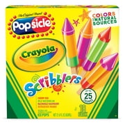 Popsicle Crayola Flavored Scribblers Fruit Popsicles Ice Pops, 18 Count Box