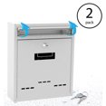 thumbnail image 3 of SereneLife SLMAB04 Outdoor Metal Wall Mount Secure Locking Mailbox (2 Pack), 3 of 8