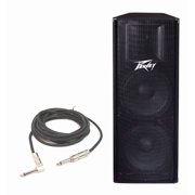 Peavey Pv215 Pro Audio DJ Dual 15" Passive 1400W Speaker W/ 1/4" To 1/4" Cable