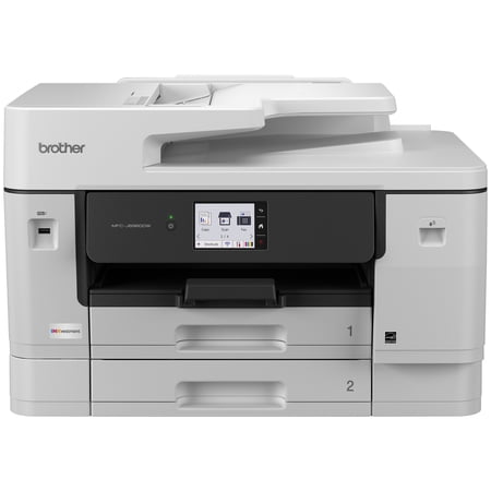 Brother - INKvestment 6960 Wireless Color All-in-One Inkjet Printer with 11”x17” capabilities/2 Paper Trays (MFCJ6960DW) - Gray