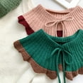 thumbnail image 2 of Detachable Knitted Dickey Collar Crop Top Mini Cape Half Shirt Blouse Collar for Women Girl, 2 of 8