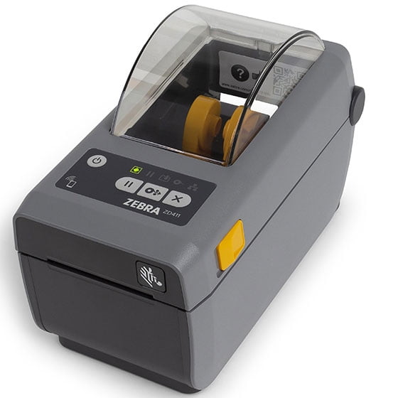 Zebra ZD411D 4" Direct Thermal Label Printer – 203 dpi, USB & Ethernet, Compact Industrial Barcode Printer, P/N; ZD4A022-D01M00EZ
