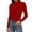 e-144Red597, variant on FUYUDY Women Blouse Casual Fashion Semi Turtleneck Slim Fit Basic Ribbed Knit Long Sleeve Tops Everyday And Layering Fashionable Female Solid Color Dailywear