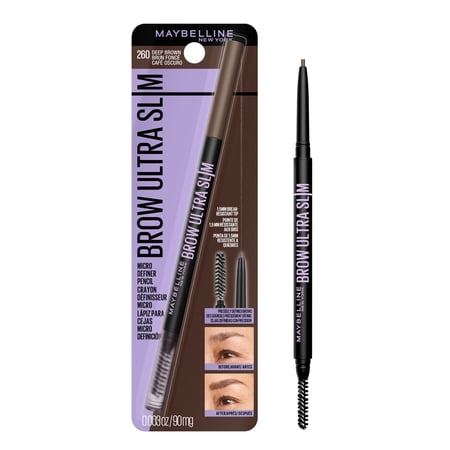 Maybelline Express Brow Ultra Slim Pencil Eyebrow Makeup, Deep Brown