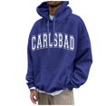 thumbnail image 1 of Men's Loose Printed Hooded Sweatshirt Men's Casual Fashion Sports Sweatshirt 6XL, 1 of 4