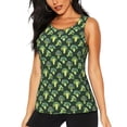 thumbnail image 1 of Balery Broccoli 3 Camiseta sin mangas estampada ligera para mujer, tops de entrenamiento sin mangas, camisetas de yoga transpirables de secado rápido.-XX-Large, 1 of 7