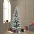 thumbnail image 5 of Vickerman 6.5' Flocked Sierra Fir Slim Artificial Christmas Tree, Unlit, 5 of 5