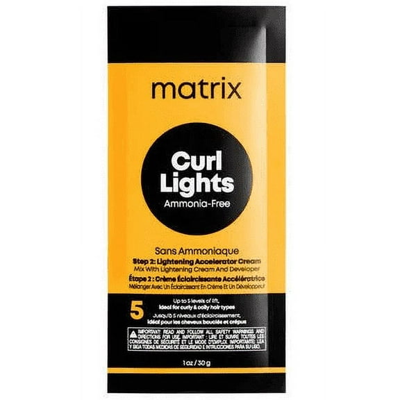 6 x 1 oz , Matrix Curl Lights Lightening Accelerator Cream hair beauty, Pack of 1 w/ Sleekshop Pink Comb