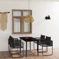 thumbnail image 1 of vidaXL 5 Piece Garden Dining Set Black, 1 of 4