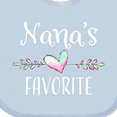 thumbnail image 4 of Inktastic Nana's Favorite- Heart Grandchild Boys or Girls Baby Bib, 4 of 4